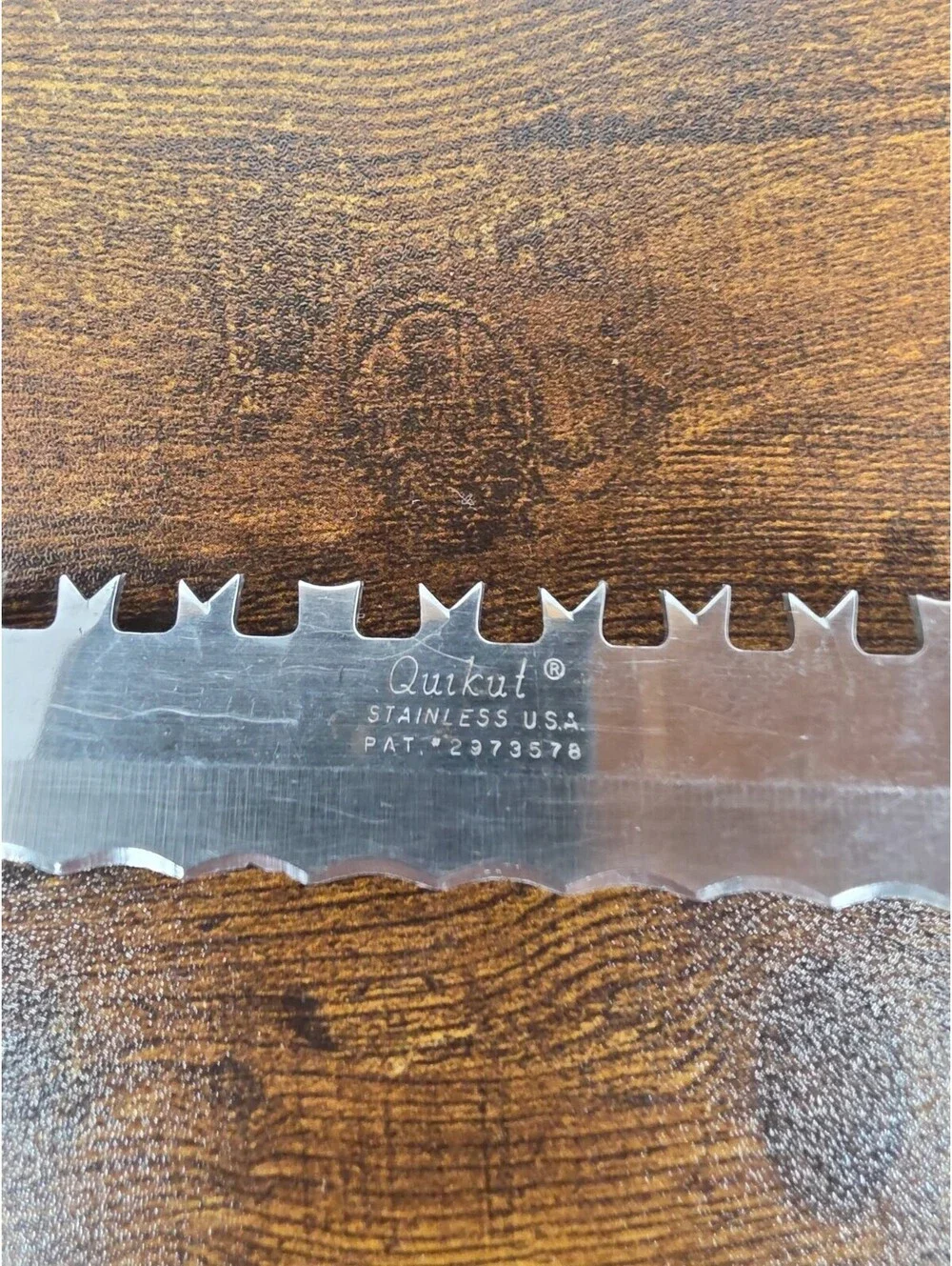 Vintage Quikut Inc Knife Carve & Serve Fork Tip Meat Stainless Steel Serrated